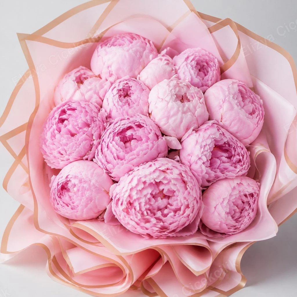 Blush Peony — Pembe Şakayık Buketi — görsel 2