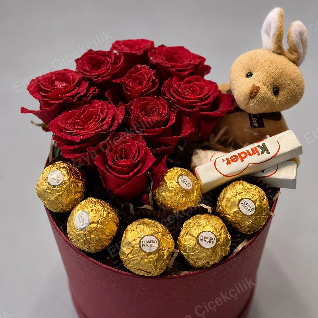 Sweet Invitation — Aşka Davet — Gül & Çikolata Kutusu — görsel 2