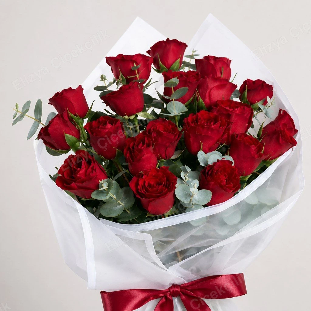 Timeless Red — 20 Kırmızı Gül Buketi — görsel 2