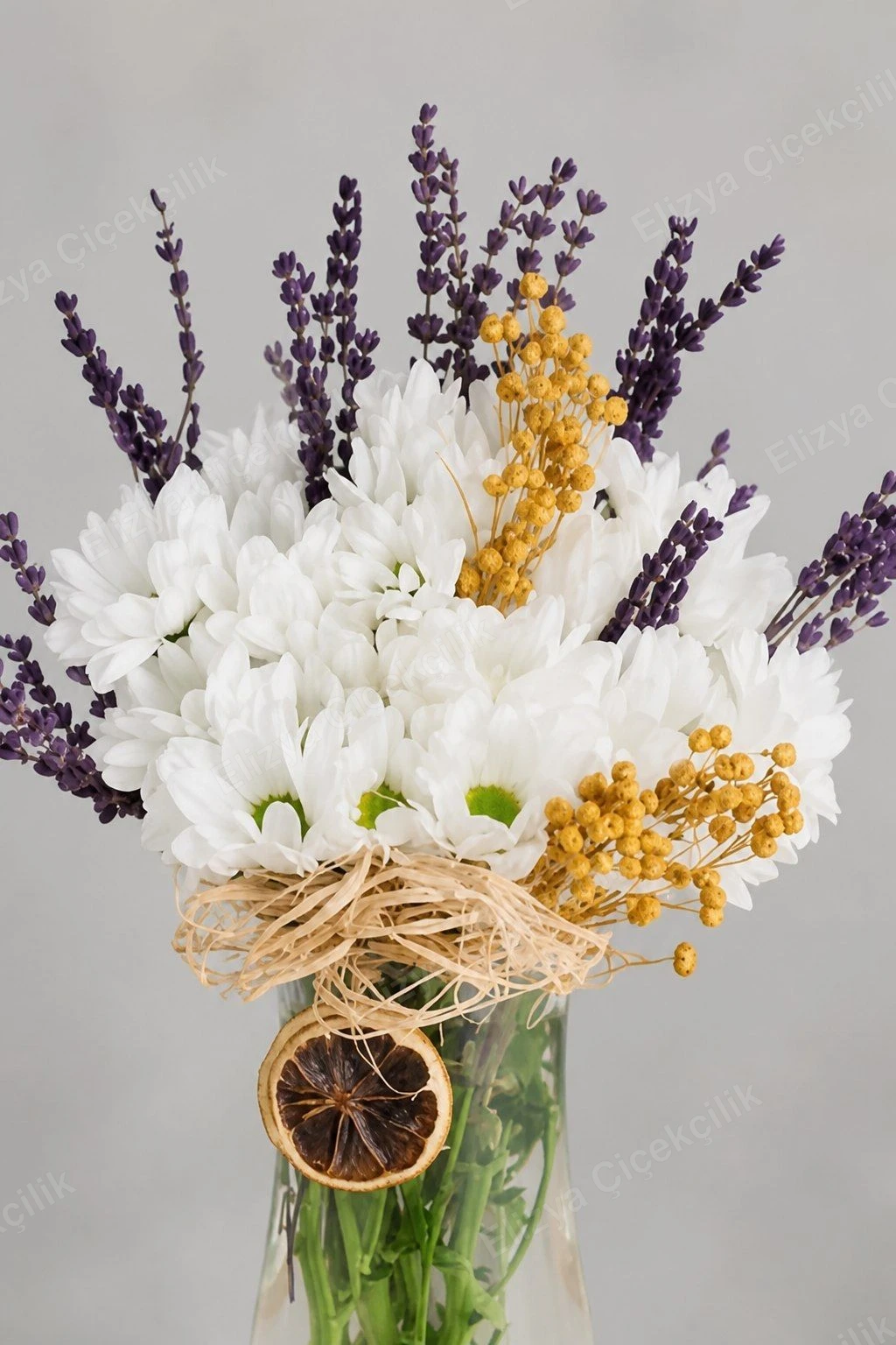 Provence Breeze — Beyaz Krizantem & Lavanta Aranjmanı — görsel 2
