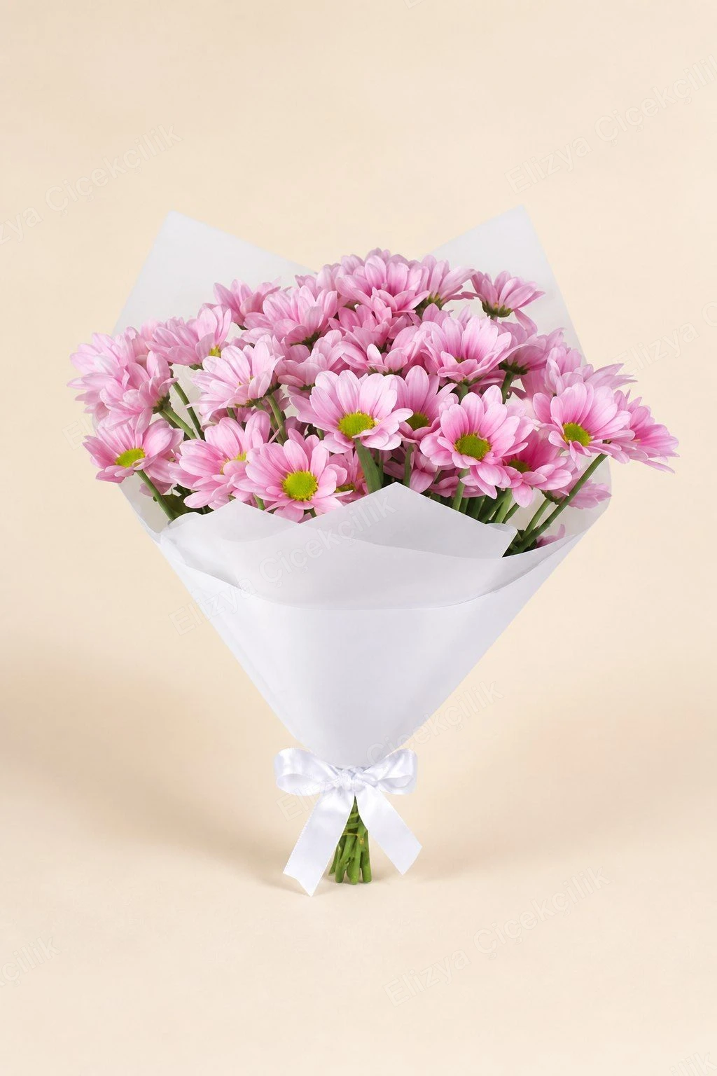 Blush Bloom — Pembe Papatya Krizantem Buketi
