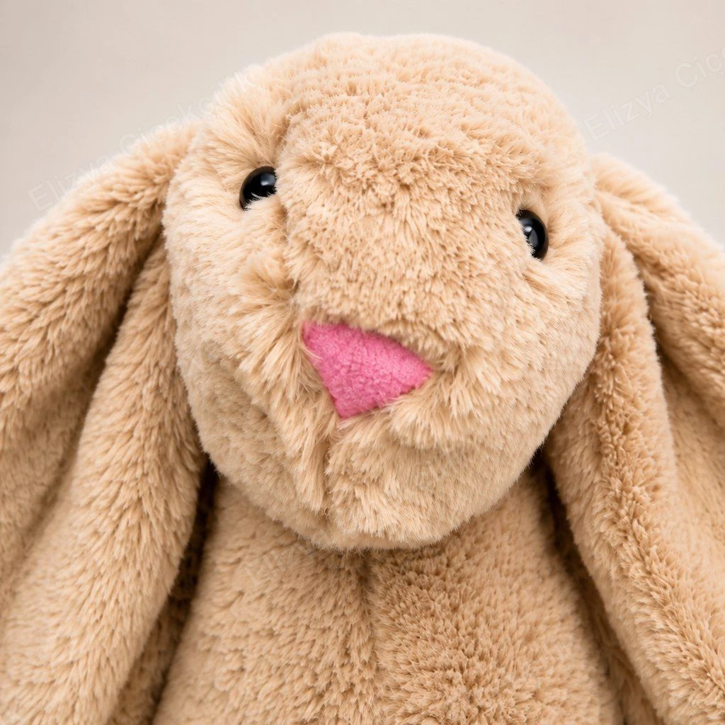 Fluffy Bunny — Tüylü Uzun Kulaklı Peluş Tavşan — görsel 2
