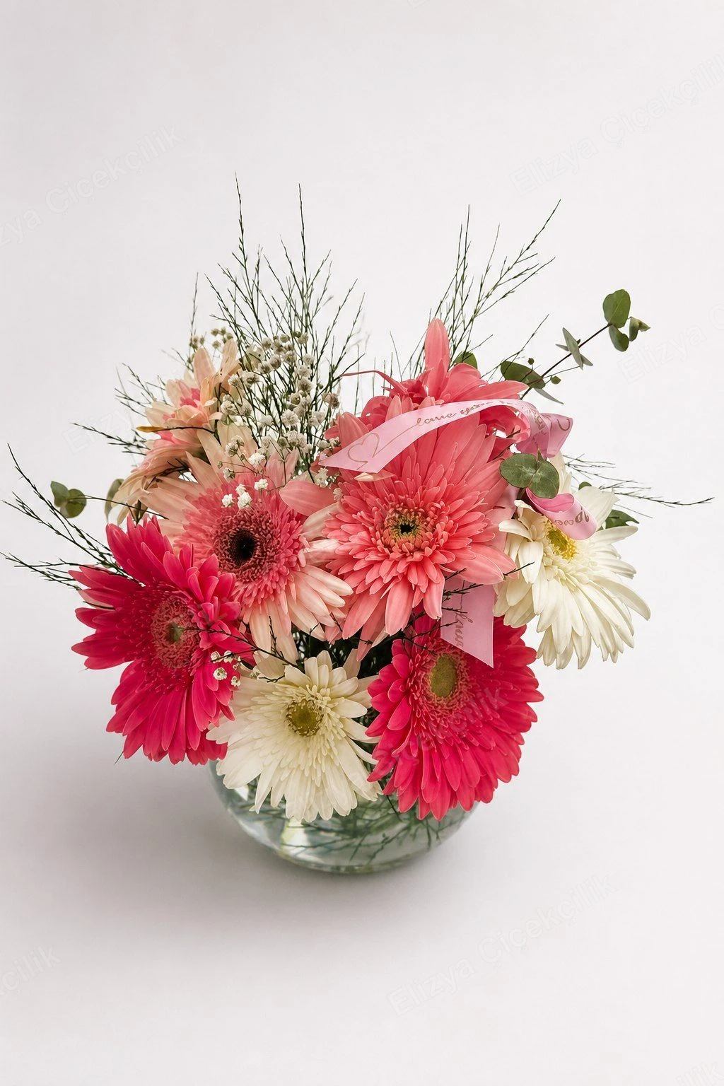 Joyful Bowl — Neşe Kâsesi — Gerbera Fanus Aranjmanı — görsel 2
