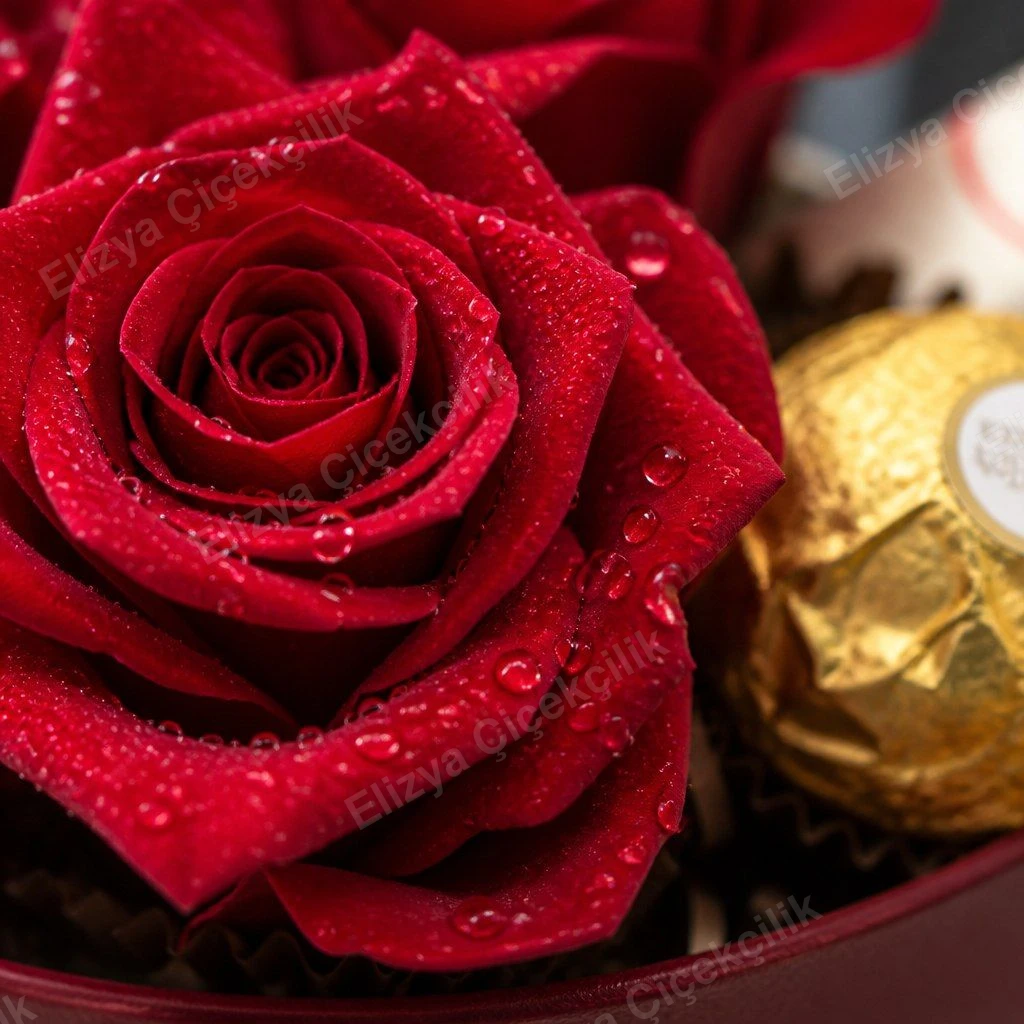 Sweet Invitation — Aşka Davet — Gül & Çikolata Kutusu — görsel 3
